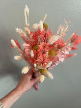 Load image into Gallery viewer, Small Dried Bouquet - Pink &amp; Yellow
